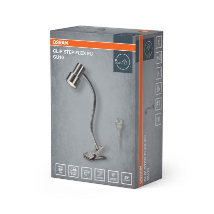 Osram - Lampa s klipom CLIP STEP FLEX 1xGU10/5W/230V matný chróm