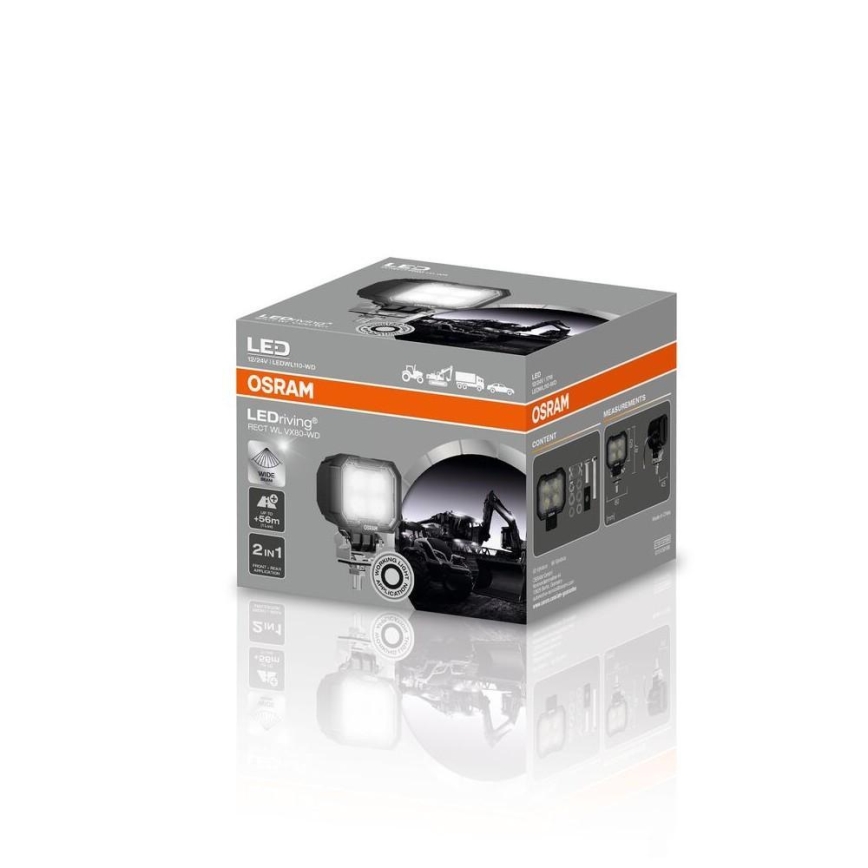 Osram - LED bodové svietidlo pre automobil RECT WL VX80-WD LED/17W/12/24V IP69 6000K