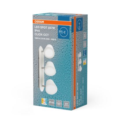 Osram - LED bodové svietidlo SPOT do kúpeľne 3xLED/7W/230V IP44 3000/4000K