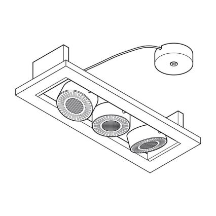 Osram - LED Bodové svietidlo TRESOL 3xLED/4,5W/230V