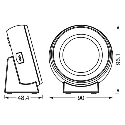 Osram - LED digitálne hodiny s podsvietením NIGHTLUX LED/0,3W/5V 1000mAh 3000/4000/6500K biela