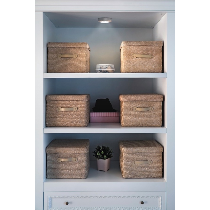 Osram - LED Dotykové orientačné svietidlo DOT-IT LED/0,2W/3xAAA pr. 6,8 cm strieborné