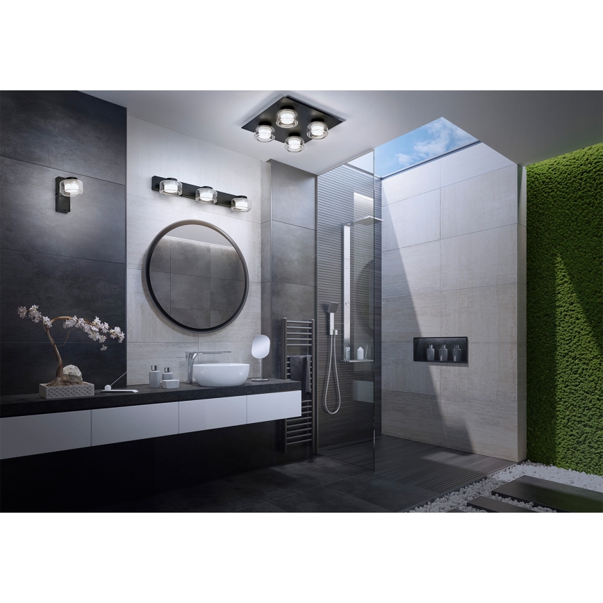 Osram - LED Kúpeľňové nástenné svietidlo ORBIS FLAME 3xLED/5,5W/230V 3000/4000K IP44 čierne