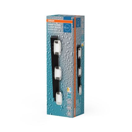 Osram - LED Kúpeľňové nástenné svietidlo ORBIS FLAME 3xLED/5,5W/230V 3000/4000K IP44 čierne