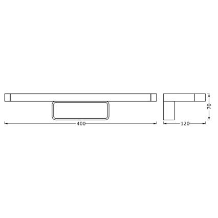 Osram - LED osvetlenie na zrkadlo do kúpeľne DISC BAR LED/7W/230V 3000/4000K 40 cm IP44 lesklý chróm