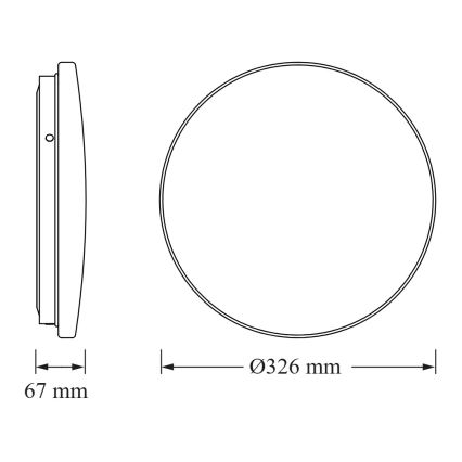 Osram - LED kúpeľňové stropné svietidlo CEILING ROUND LED/18W/230V 4000K pr. 33 cm IP44 biela