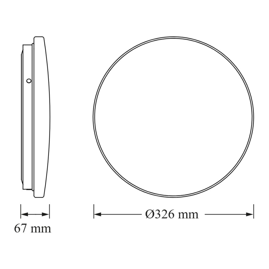 Osram - LED kúpeľňové stropné svietidlo so snímačom súmraku CEILING ROUND LED/18W/230V 4000K priemer 33 cm IP44 biele