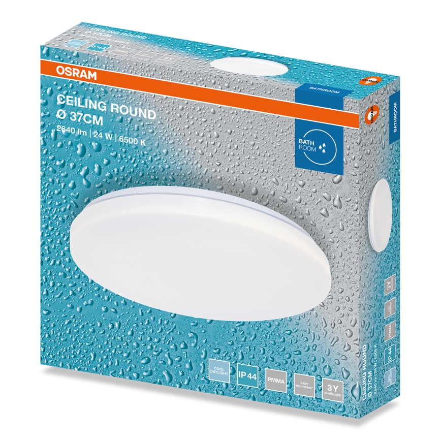 Osram - LED kúpeľňové stropné svietidlo CEILING ROUND LED/24W/230V 6500K pr. 37 cm IP44 biela