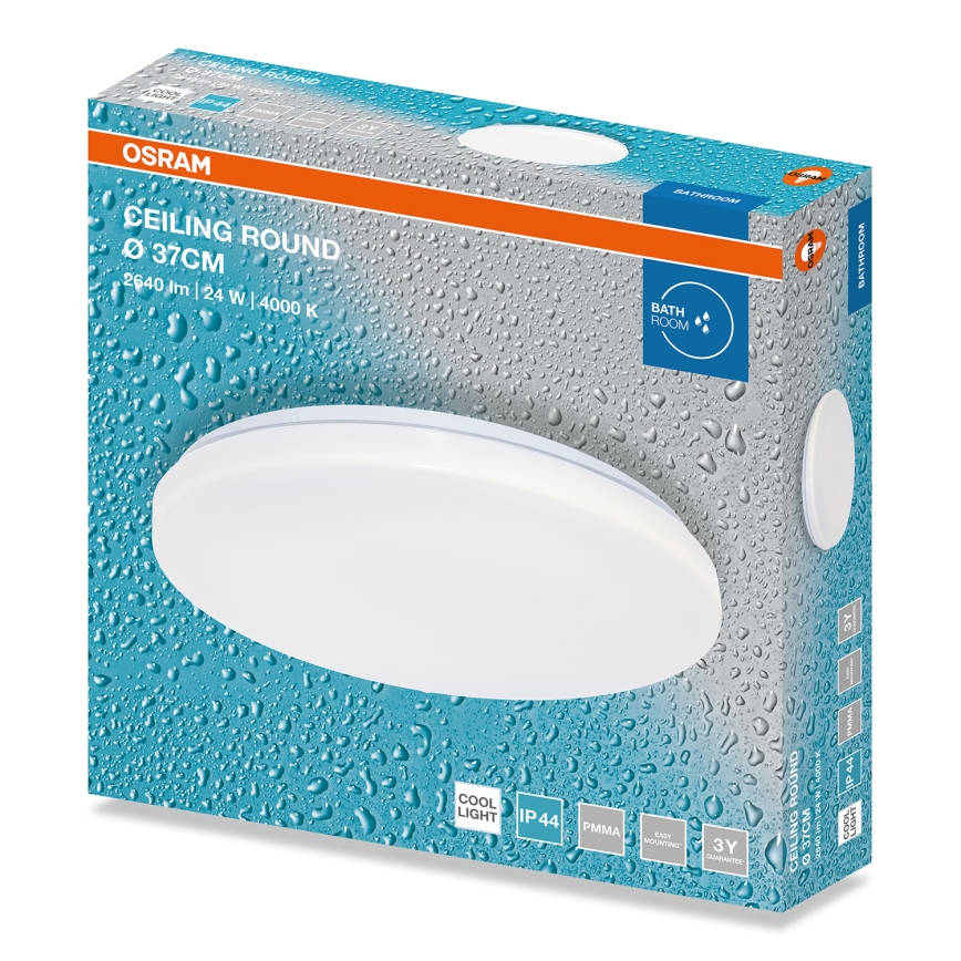 Osram - LED kúpeľňové stropné svietidlo CEILING ROUND LED/24W/230V 4000K pr. 37 cm IP44 biela