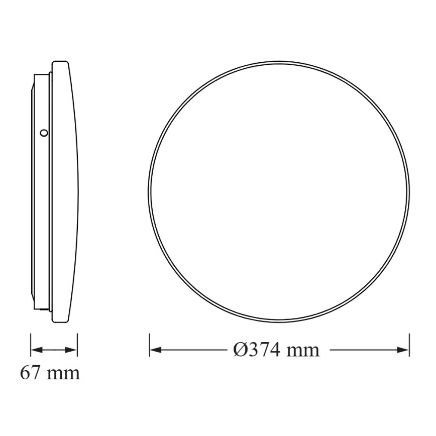 Osram - LED kúpeľňové stropné svietidlo CEILING ROUND LED/24W/230V 3000K pr. 37 cm IP44 biela