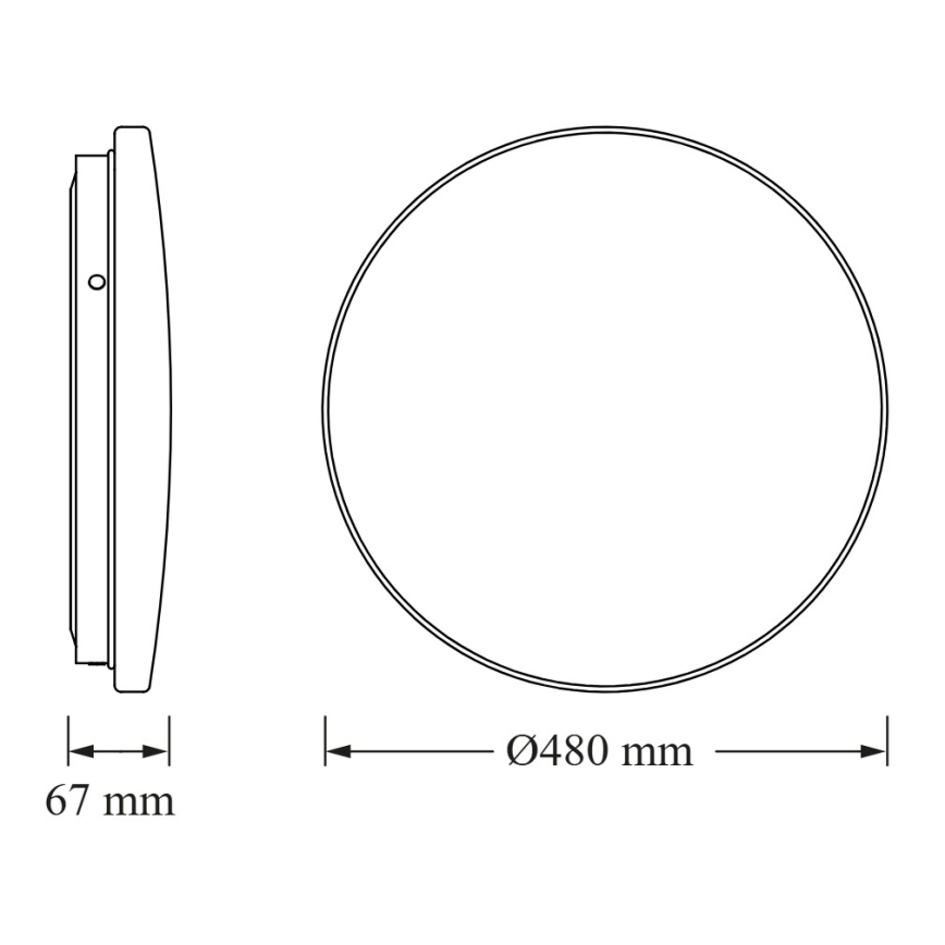Osram - LED kúpeľňové stropné svietidlo so súmrakovým senzorom CEILING ROUND LED/36W/230V 6500K pr. 48 cm IP44 biela