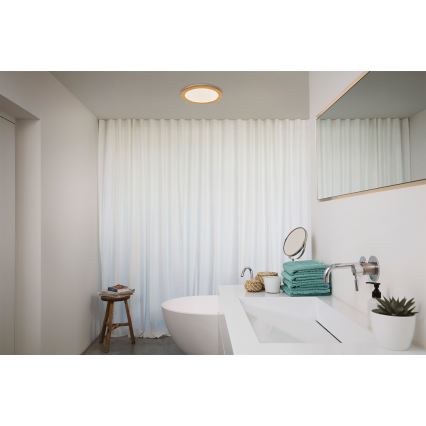 Osram - LED stropné svietidlo do kúpeľne ORBIS DISC LED/22W/230V 3000/4000K priemer 30 cm IP44 hnedá
