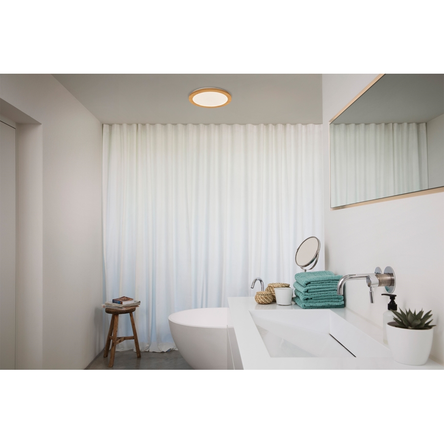 Osram - LED stropné svietidlo do kúpeľne ORBIS DISC LED/22W/230V 3000/4000K priemer 30 cm IP44 hnedá