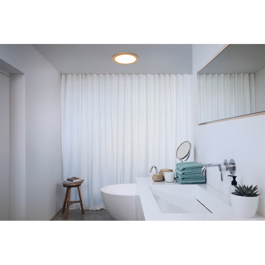 Osram - LED stropné svietidlo do kúpeľne ORBIS DISC LED/22W/230V 3000/4000K priemer 30 cm IP44 hnedá