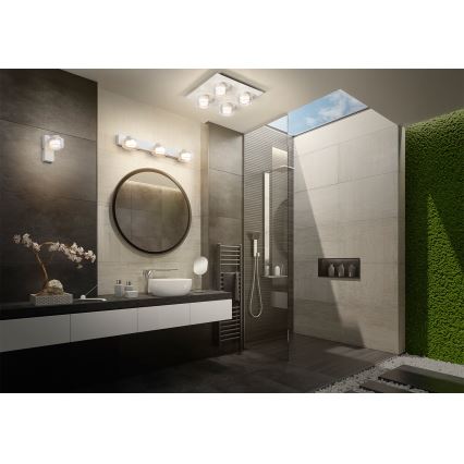 Osram - LED kúpeľňové stropné svietidlo ORBIS FLAME 4xLED/5,5W/230V 3000/4000K IP44 biela