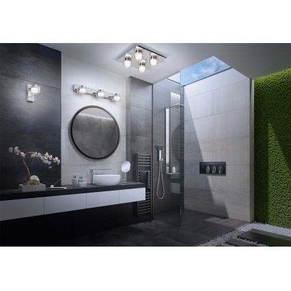 Osram - LED kúpeľňové stropné svietidlo ORBIS FLAME 4xLED/5,5W/230V 3000/4000K IP44 lesklý chróm