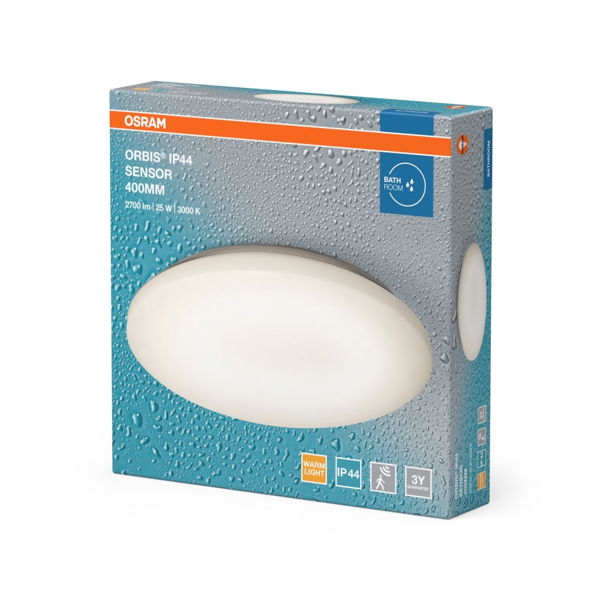 Osram - LED kúpeľňové stropné svietidlo s pohybovým a súmrakovým senzorom ORBIS LED/25W/230V IP44