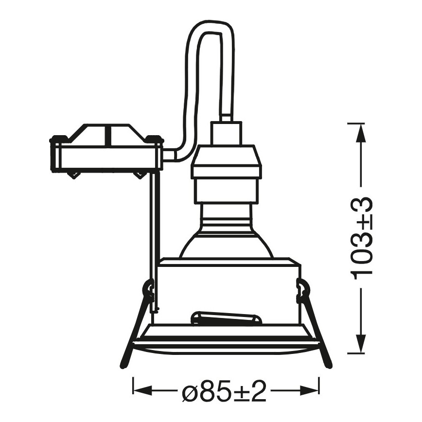 Osram - LED kúpeľňové zapustené svietidlo SPOT 1xGU10/4,3W/230V 2700K CRI 90 pr. 8,5 cm IP65 biela