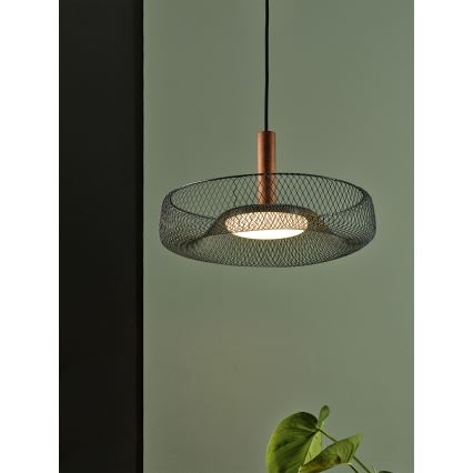 Osram - LED luster na lane DECOR MESH LED/18,5W/230V pr. 40 cm čierna/kaučukovník