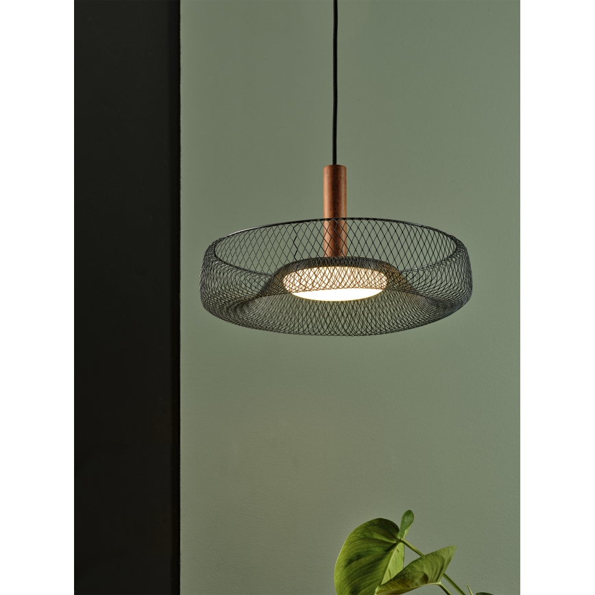 Osram - LED luster na lane DECOR MESH LED/18,5W/230V pr. 40 cm čierna/kaučukovník