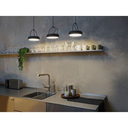 Osram - LED luster na lanku DECOR PUCK 3xLED/12W/230V CRI 90 čierny