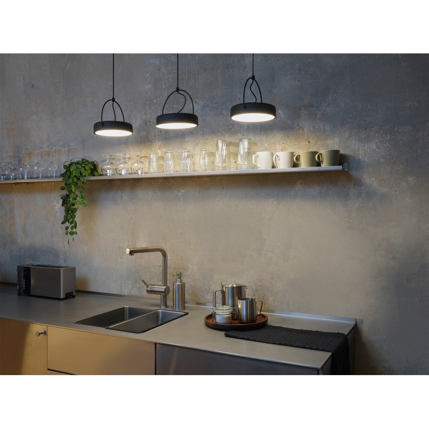 Osram - LED luster na lanku DECOR PUCK 3xLED/12W/230V CRI 90 čierny