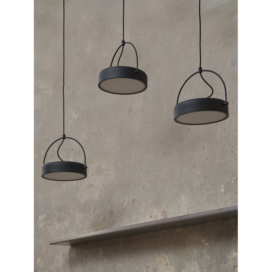 Osram - LED luster na lanku DECOR PUCK 3xLED/12W/230V CRI 90 čierny