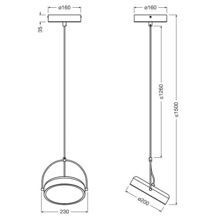 Osram - LED luster na lanku DECOR PUCK LED/12W/230V CRI 90 čierna