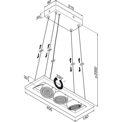 Osram - LED Luster TRESOL 3xLED/4,5W/230V