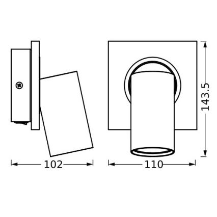 Osram - LED Nástenné bodové svietidlo DECOR MERCURY 1xGU10/3,4W/230V