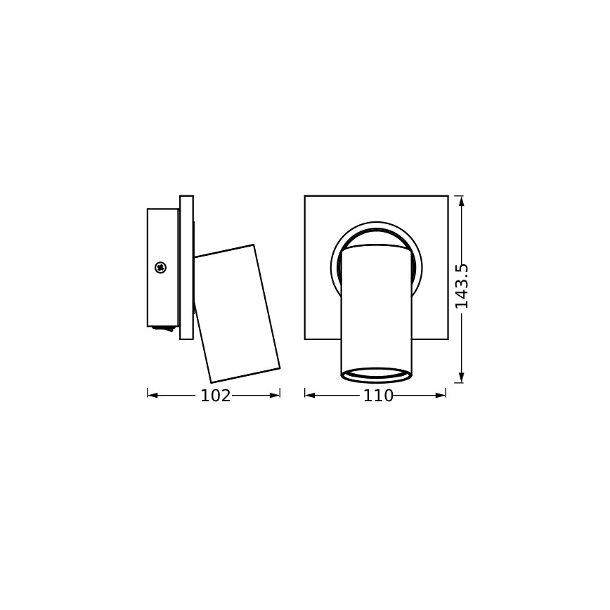 Osram - LED Nástenné bodové svietidlo DECOR MERCURY 1xGU10/3,4W/230V