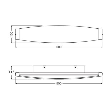 Osram - LED nástenné svietidlo DECOR FLAT LED/13W/230V sivé