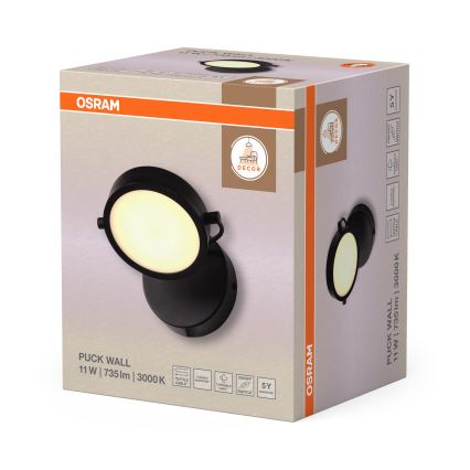 Osram - LED Nástenné svietidlo DECOR PUCK LED/11W/230V čierne
