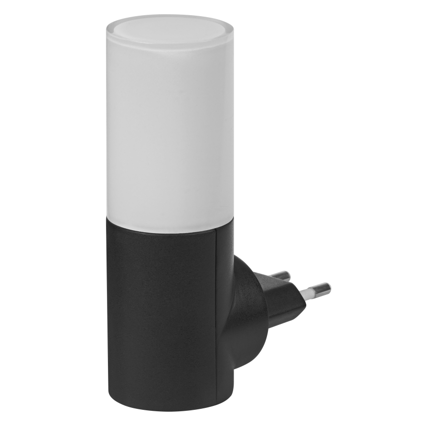 Osram - LED nočné svetlo LUNETTA LED/0,2W/230V s automatickým senzorom súmraku, čierne