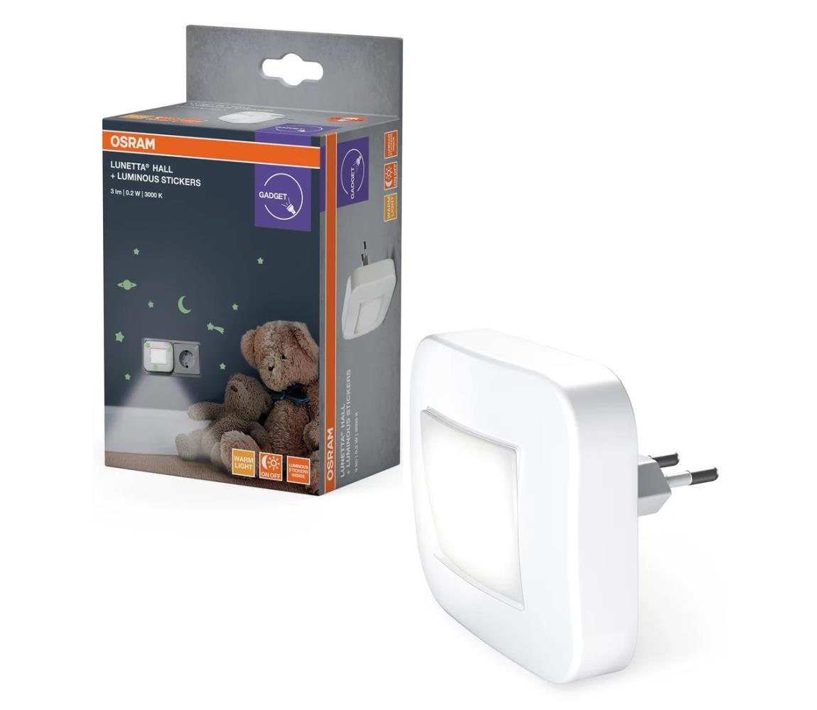 Osram - LED nočné svetlo s čidlom súmraku LUNETTA LED/0,2W/230V 4099854497476