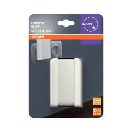Osram - LED nočné svetlo s čidlom súmraku LUNETTA LED/0,3W/230V