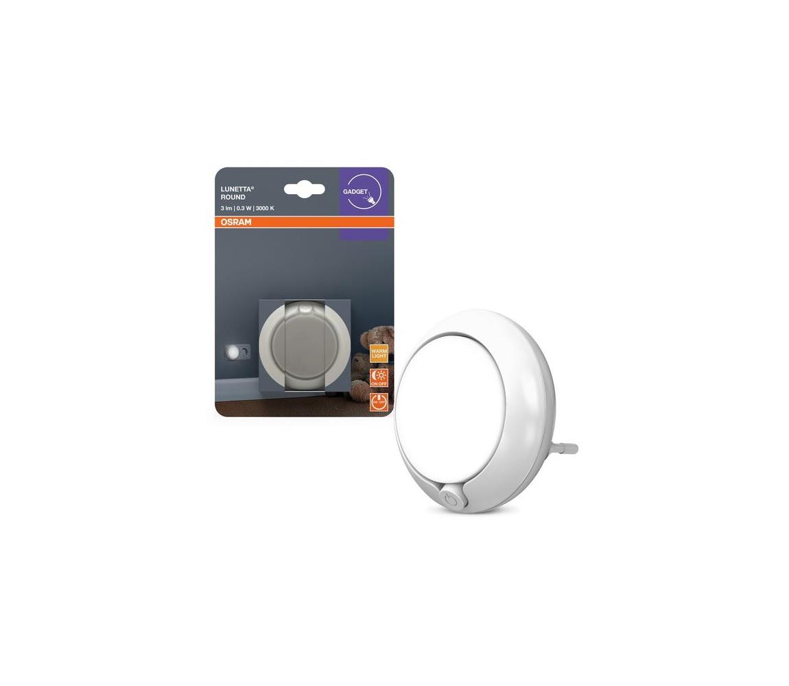 Osram - LED nočné svetlo so senzorom LUNETTA LED/0,3W/230V 3000K 4099854530616