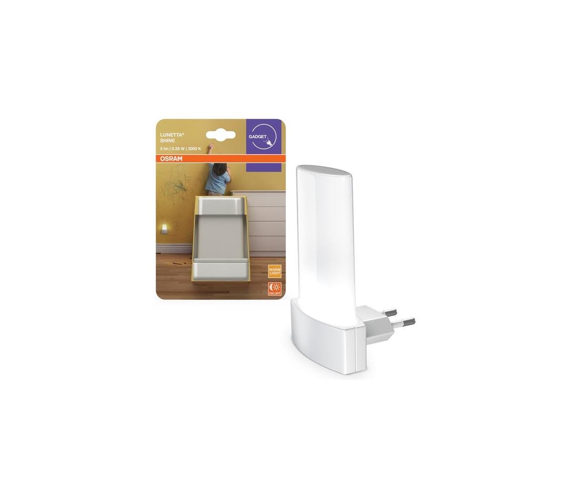 Osram - LED nočné svetlo so súmrakovým senzorom LUNETTA LED/0,28W/230V 3000K 4099854530654