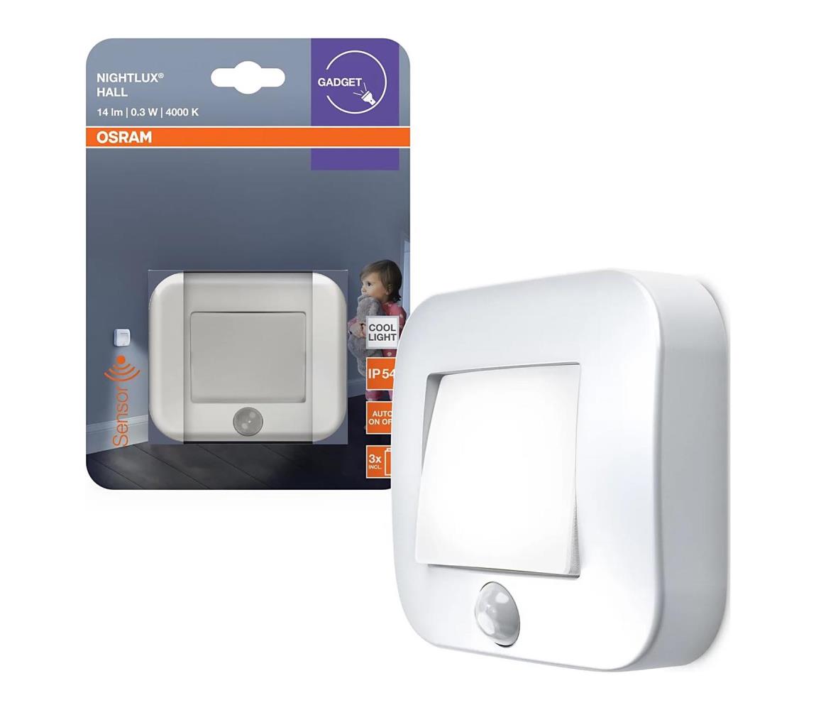 Osram - LED orientačné svietidlo so senzorom NIGHTLUX LED/0,3W/3xAAA IP54 4099854530999