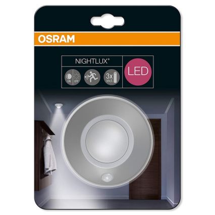 Osram - LED Orientačné svietidlo so senzorom NIGHTLUX LED/1,7W/3xAAA IP54