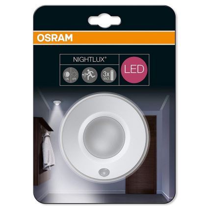 Osram - LED Orientačné svietidlo so senzorom NIGHTLUX LED/1,7W/3xAAA IP54