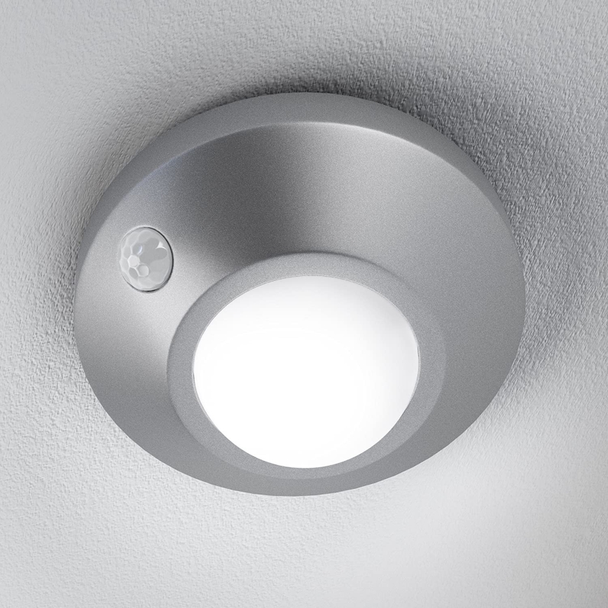 Osram - LED orientačné svietidlo NIGHTLUX so senzorom LED/2W/3xAA, strieborné