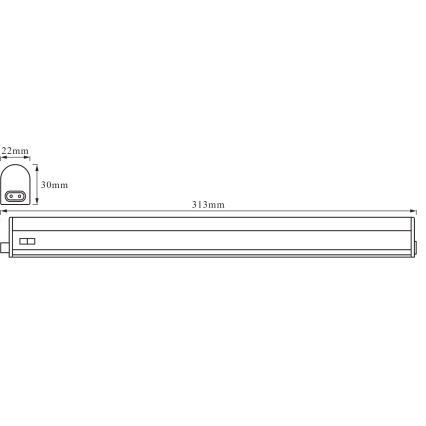 Osram - LED osvetlenie pod linku BATTEN LED/4W/230V 30 cm