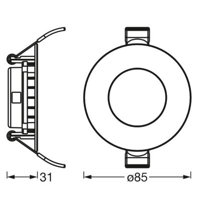 Osram - LED Podhľadové svietidlo SLIM LED/4,5W/230V 3000K