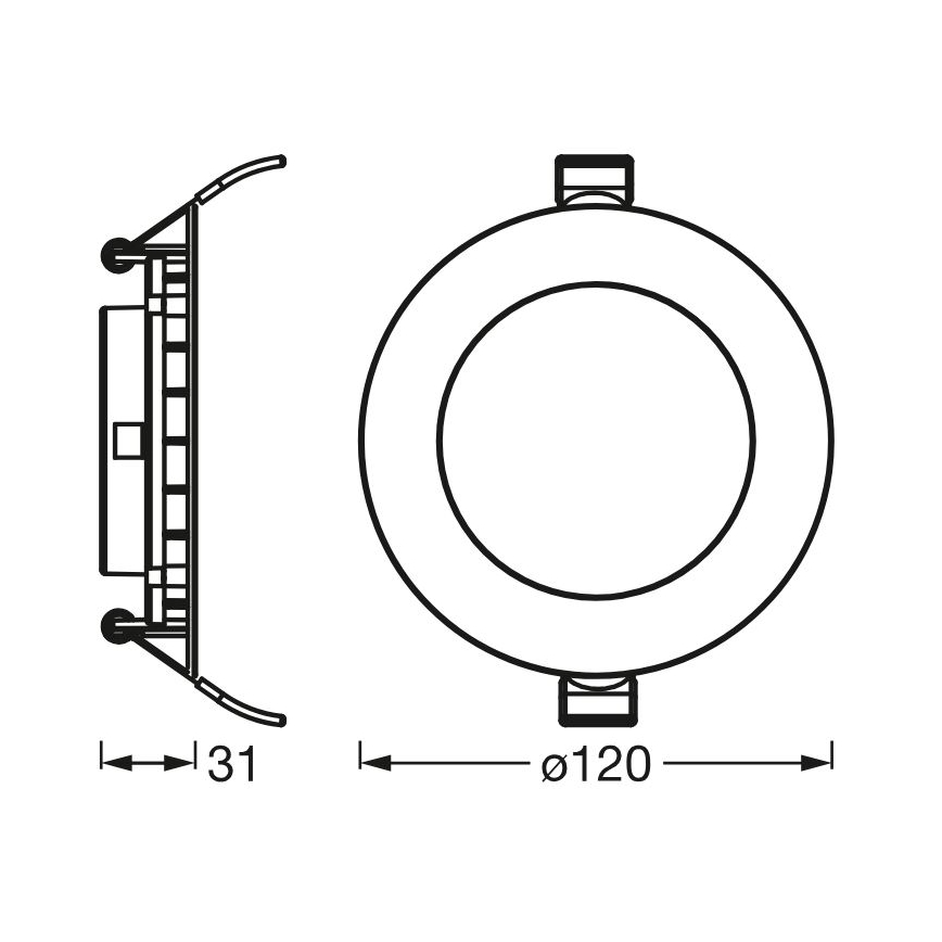Osram - LED podhľadové svietidlo SLIM LED/8W/230V 6500K pr. 12 cm