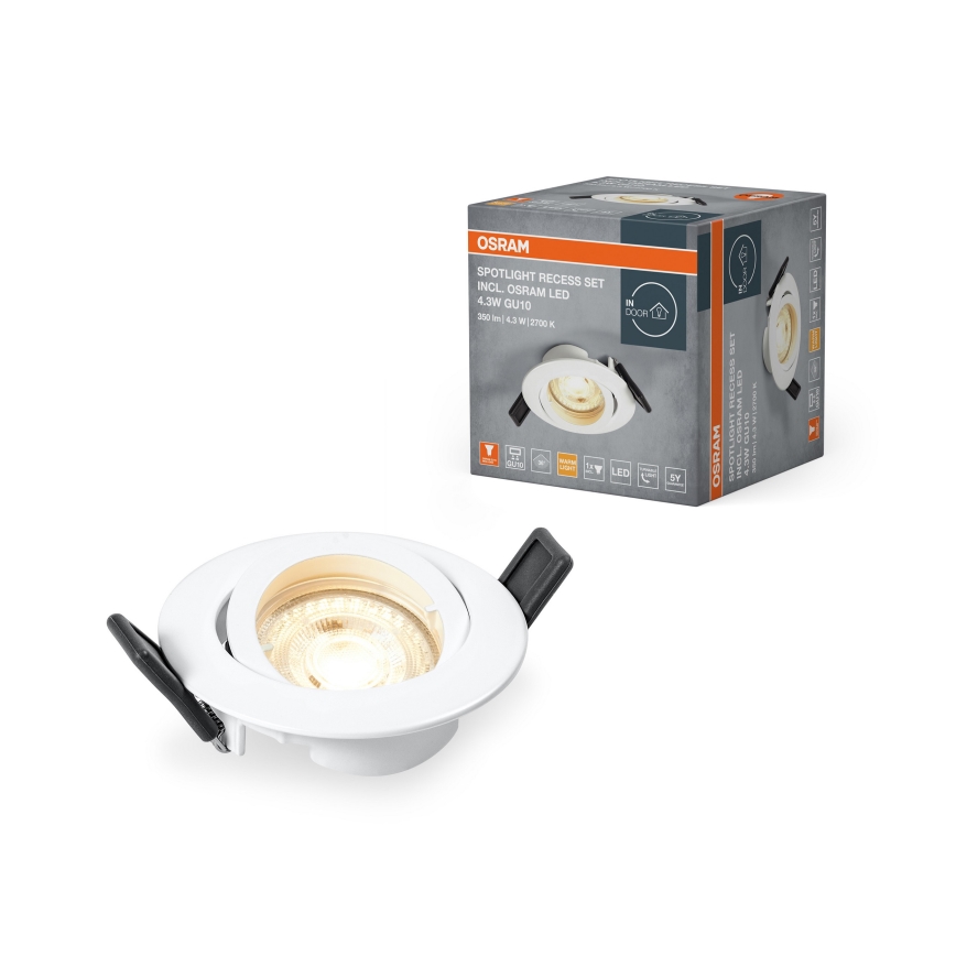 Osram - LED podhľadové svietidlo SPOT 1xGU10/4,3W/230V 2700K CRI 90 biela