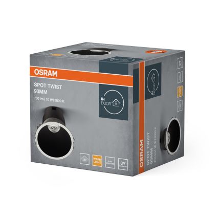 Osram - LED podhľadové svietidlo SPOT TWIST LED/10W/230V 3000K pr. 9,3 cm biela/čierna