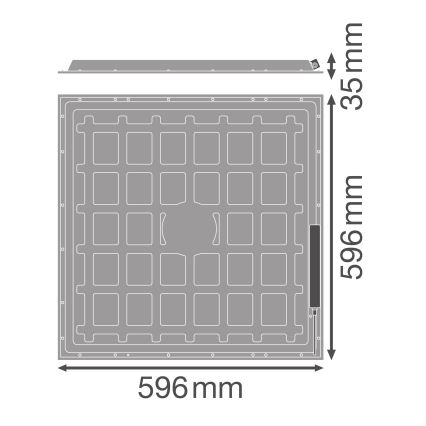Osram - LED podhľadový panel ESSENTIAL LED/36W/230V 6500K 59,6x59,6 cm biela