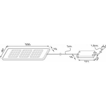 Osram - LED Podlinkové svietidlo DOMINO 3xLED/4W/230V