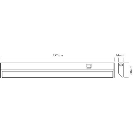 Osram - LED podlinkové svietidlo LINEAR LED/10W/230V 3000K 55,7 cm strieborné